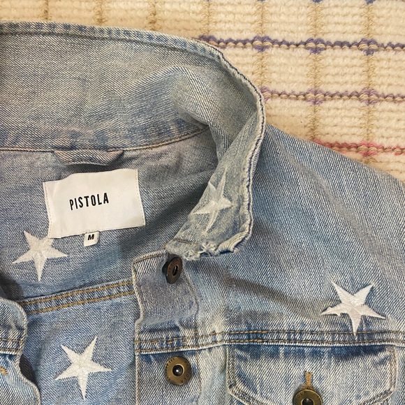 PISTOLA MARGOT OVERSIZED DENIM JACKET (from SOUTH MOON UNDER): size M - Picture 2 of 4
